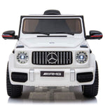 Mercedes G63 AMG Licensed Ride On Car In White 12V 2WD