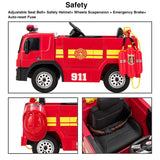 12v Kids Ride On Fire Engine side view