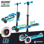 RiiRoo 3 in One Bambi Kids Scooter In Blue