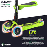 RiiRoo 3 in One Bambi Kids Scooter In Green