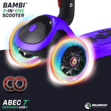 RiiRoo 3 in One Bambi Kids Scooter In Purple