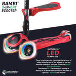 RiiRoo 3 in One Bambi Kids Scooter In Red