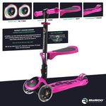 RiiRoo 3 in One Bambi Kids Scooter In Pink