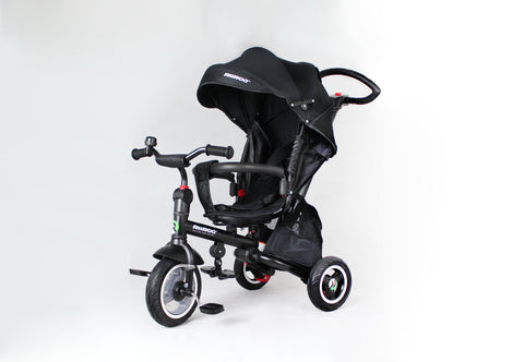 RiiRoo Kids Tricycle 4-in-1 Baby Trike with Push Handle Rotating and Reclining