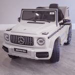 Mercedes G63 AMG Licensed Ride On Car In White 12V 2WD