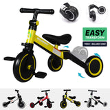 RiiRoo 3 in 1 Kids Tricycles Trike 3 Wheel Toddler Balance Bike Adjustable Seat