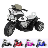 RiiRoo Harley Style Police Ride On Motorbike/Trike - 6V Black