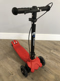 RiiRoo Kids 3 Wheels Ride On Scooter With Suspension & Flashing Wheels Red