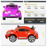 RiiRoo Kids VW Beetle Style Ride on Car - 12v Battery
