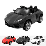 RiiRoo Lamborghini Aventador Style Mini Ride on Car - 12V 2WD Mat Black