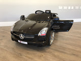 RiiRoo Mercedes SLS Style Ride On Car  in black with door open Black