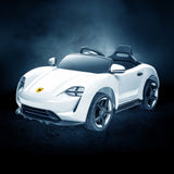 RiiRoo Porsche Mission E Taycan Style Ride on Car - 12V 2WD White