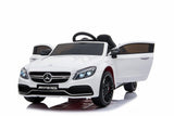 Mercedes Benz C63 AMG Licensed Ride on Car In White - 12V 2WD